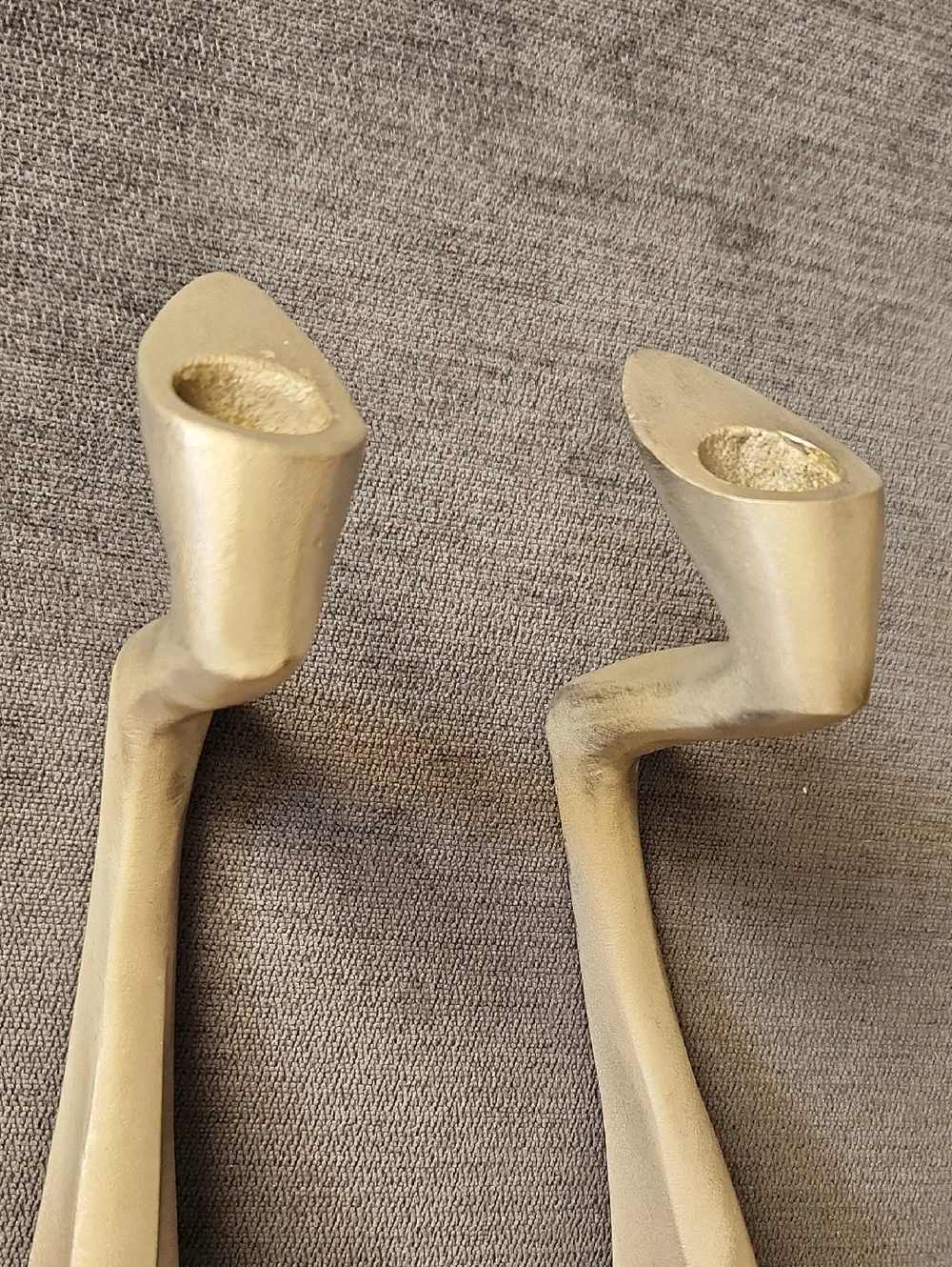 Mattew Hilton Arclumis Swan Silver Color Metal Candleholder Vintage Set of 2